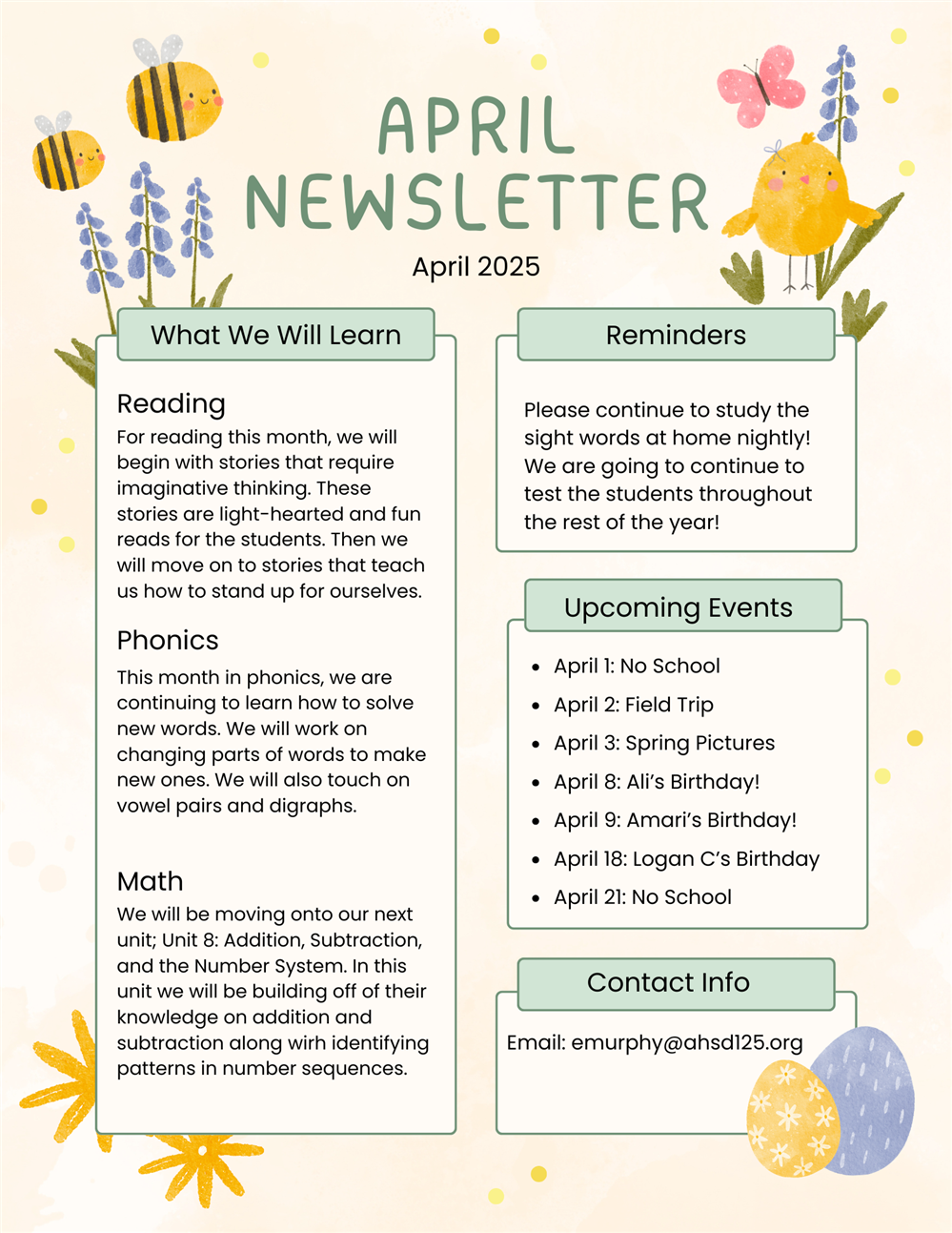 April 2025 Newsletter